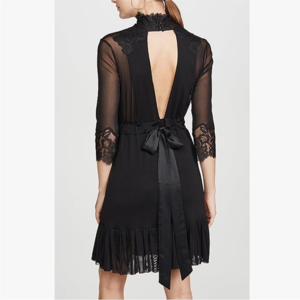 Elegant Black Lace Mini Dress